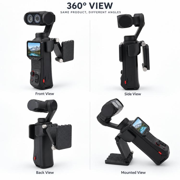 Supporto magnetico avvolgente per Insta360 Luna Pro / Ultra, angolazione regolabile, pieghevole, a mani libere., Wrap-around