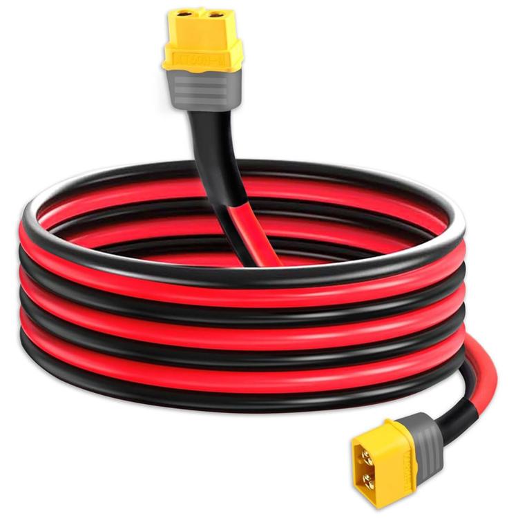 Cavo di prolunga XT60 maschio/femmina 30A per sistemi di accumulo di energia mobile con connettore in rame puro, 0.61m, 0.91m, 1.83m, 3.66m, 6.1m, 9.15m, 12.1m, 15.2m