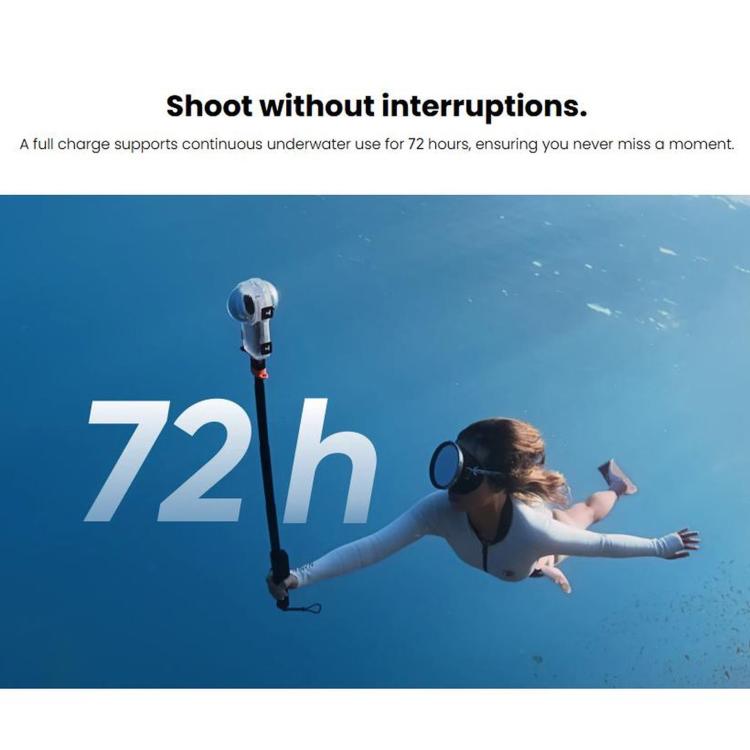 Per Insta360 X6 / X4 Air / X5 / Ace Pro 2 Asta per selfie subacquea originale con telecomando, Underwater Selfie Stick