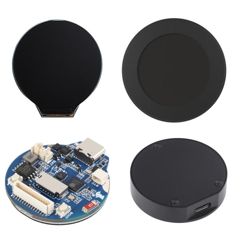 Scheda di sviluppo Waveshare ESP32-C6 con display LCD da 1,28 pollici, risoluzione 240 × 240, 65.000 colori, Without Case, With Metal Case