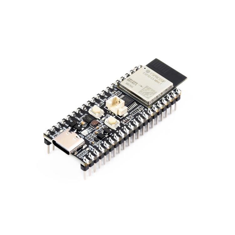 Scheda di sviluppo Waveshare ESP32-C5 Dual-Band Wi-Fi 6 con processore single-core a 240 MHz, Without Pinheader, With Pinheader