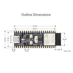 Scheda di sviluppo Wi-Fi 6 dual-band Waveshare ESP32-C5 con antenna FPC esterna, Without Pinheader, With Pinheader