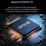 Scheda di sviluppo Waveshare ESP32-C5 con display LCD touch da 1,69 pollici, risoluzione 240 × 280 pixel, supporto per interazione vocale AI., Without Lithium Batt