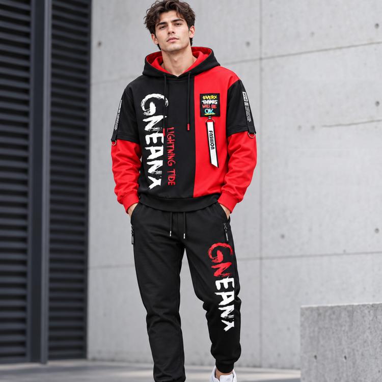 Felpa con cappuccio/felpa primavera autunno per adolescenti Pantaloni della tuta, L, XL, XXL