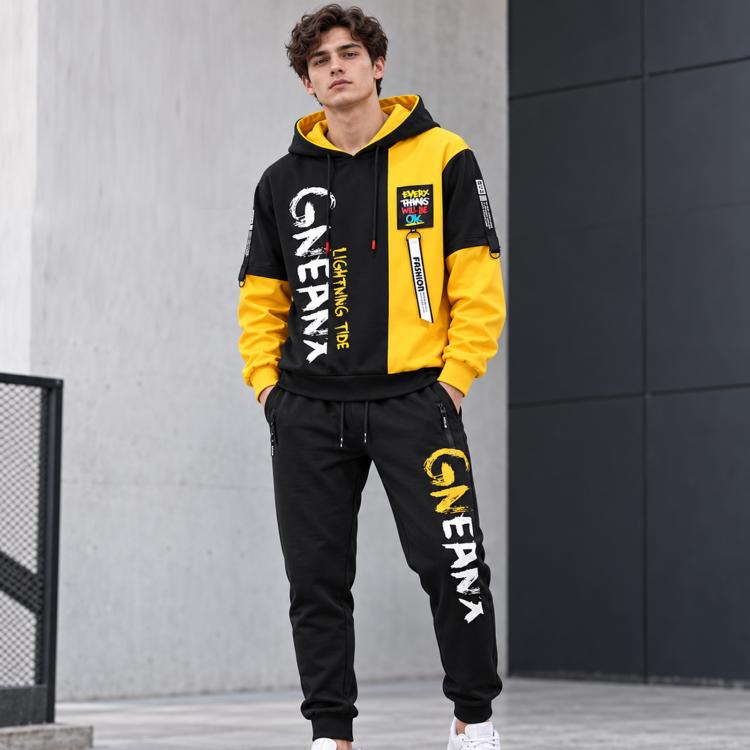 Felpa con cappuccio/felpa primavera autunno per adolescenti Pantaloni della tuta, L, XL, XXL