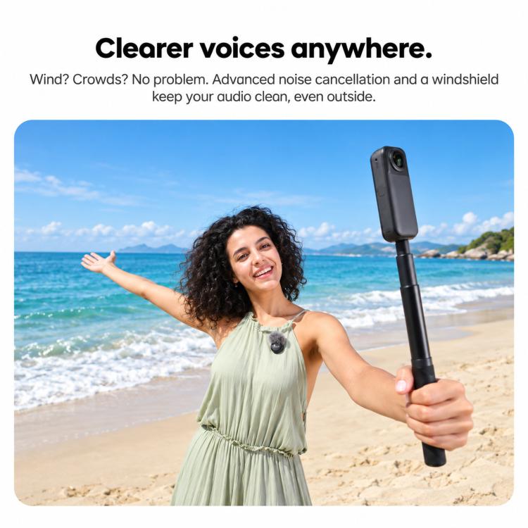 Per Insta360 X6 / Luna Ultra / X4 Air / GO Ultra Microfono originale 2 in 1, trasmettitore + ricevitore, Mic Air