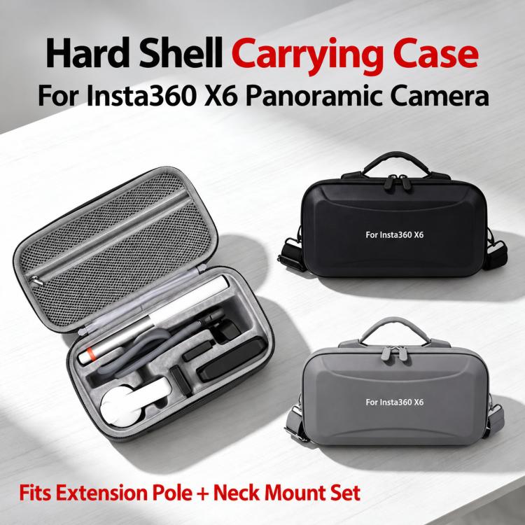 Custodia rigida per kit fotocamera Insta360 X6 – Borsa da viaggio impermeabile con tracolla