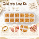 Kit di anelli di congiunzione aperti per gioielli, 1200 pezzi/scatola, 6 misure assortite: 4 mm, 5 mm, 6 mm, 7 mm, 8 mm, 10 mm.