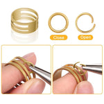 Kit per la creazione di orecchini da 2680 pezzi: monachelle, anellini di giunzione, perni a occhiello, perni a perno piatto con farfalline e pinzette.