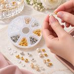 Kit di ricambio per chiusure degli orecchini da 620 pezzi/scatola, 5 stili: a proiettile, a farfalla, a disco, con cuscinetti e chiusure in silicone.