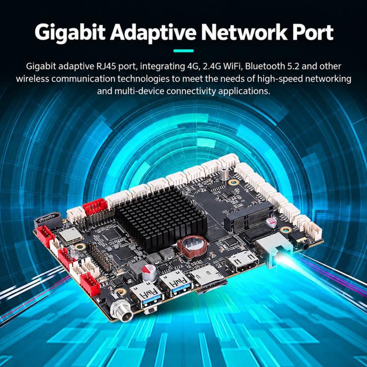 Scheda madre industriale RK3568 Android 12 Quad-Core 2,0 GHz 12V-36V DC, 2G+32G, 4G+64G, 4G+128G, 8G+64G, 8G+128G