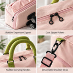 Missrr Expandable Rolling Travel Duffel Bag With Detachable Wheels Nylon Weekender Carry On Bag