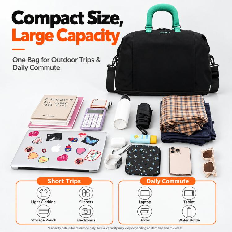 Travel Duffel Bag for Women Expandable Weekender Bag with Wet Pocket