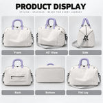 Travel Duffel Bag for Women Expandable Weekender Bag with Wet Pocket