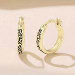 Vintage-style Patterned Brass Earring Backs With Silver Posts, YIE423-A, YIE423-B
