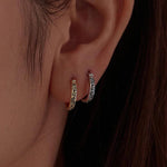 Vintage-style Patterned Brass Earring Backs With Silver Posts, YIE423-A, YIE423-B