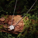 S925 Sterling Silver Lucky Four-Leaf Clover Moissanite Necklace, MSN081