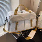 Expandable Travel Duffel Bag with Shoe Compartment Weekender Overnight Bag with Dry Wet Separation