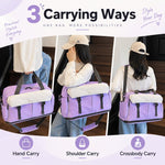 Expandable Travel Duffel Bag with Shoe Compartment Weekender Overnight Bag with Dry Wet Separation