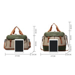 Expandable Travel Duffel Bag with Shoe Compartment Weekender Overnight Bag with Dry Wet Separation