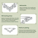S925 Sterling Silver V-Shaped Fleur-de-Lis Moissanite Ring, 6 US Size, 7 US Size, 8 US Size