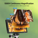 10.1 Inch Screen 20MP Digital Microscope 1500X Magnification HDMI-Compatible Output With 32GB SD Card