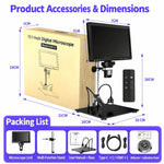 10.1 Inch Screen 20MP Digital Microscope 1500X Magnification HDMI-Compatible Output With 32GB SD Card