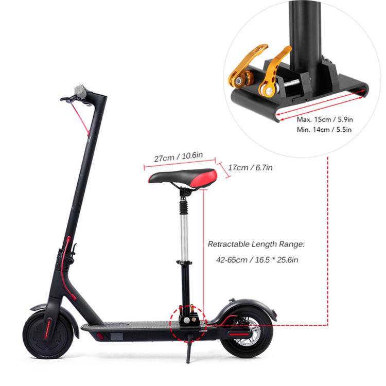 For Xiaomi  M365 / M365 Pro Electric Scooter Adjustable Seat Folding Shock Absorbing Saddle, Adjustable Seat