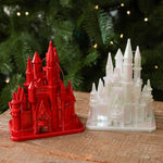 3D Electroplated Castle Christmas Tree Ornaments Acrylic Fairytale Building Hanging Decor