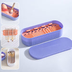 4 In 1 Makeup Brush Cleaner Box With Drying Rack & Dustproof Lid