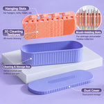 4 In 1 Makeup Brush Cleaner Box With Drying Rack & Dustproof Lid