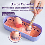 4 In 1 Makeup Brush Cleaner Box With Drying Rack & Dustproof Lid