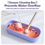 4 In 1 Makeup Brush Cleaner Box With Drying Rack & Dustproof Lid