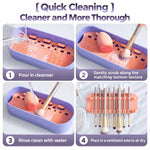 4 In 1 Makeup Brush Cleaner Box With Drying Rack & Dustproof Lid