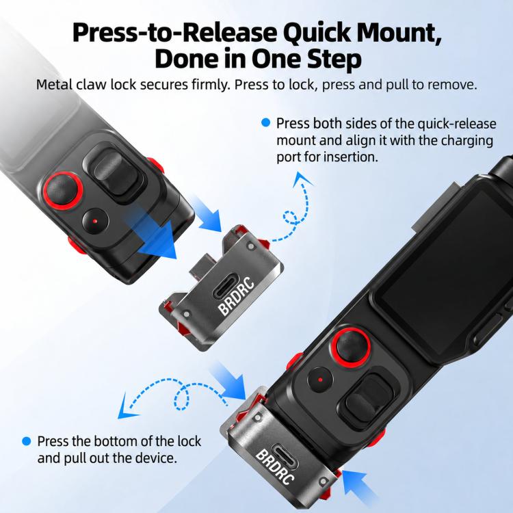 For Insta360 Luna Pro BRDRC Adapter/Expansion Quick-Release Charging Base