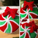 13cm Colorful Plush Lollipop Bow Christmas Hanging Ornament