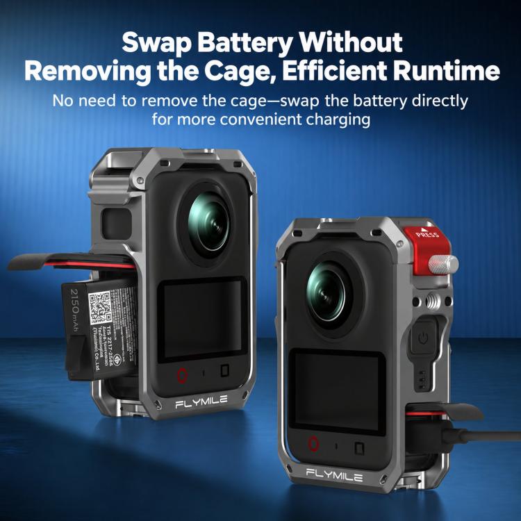 For DJI Osmo 360 II Flymile Expansion Cage With Lens Protection Heat Dissipation