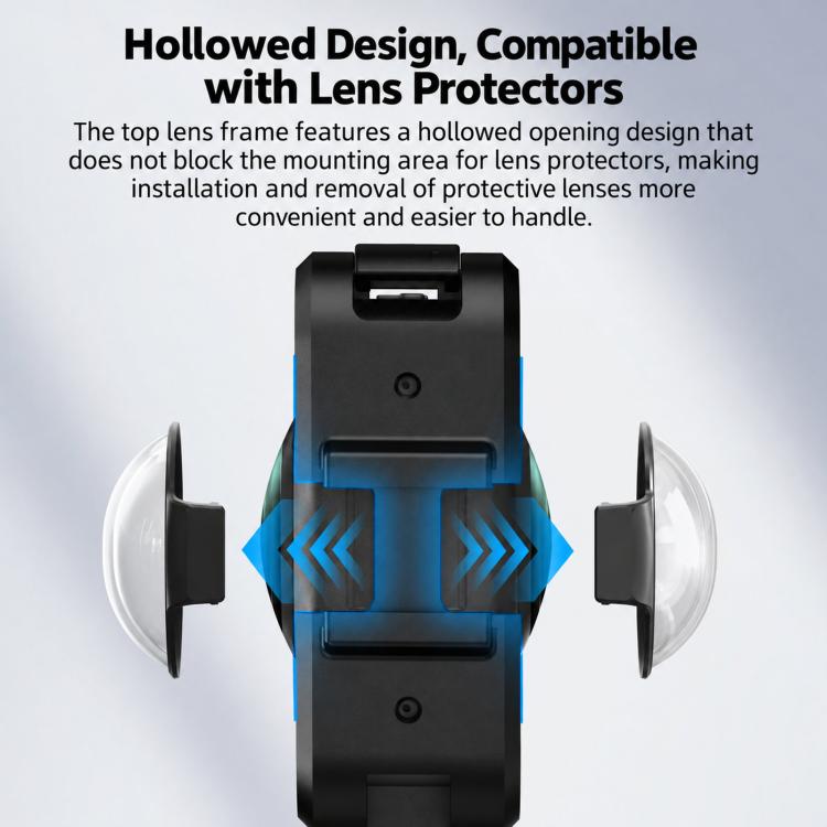 For DJI Osmo 360 / II Flymile Protective Cage Lens Cap Expansion Shell, For DJI Osmo 360 / II