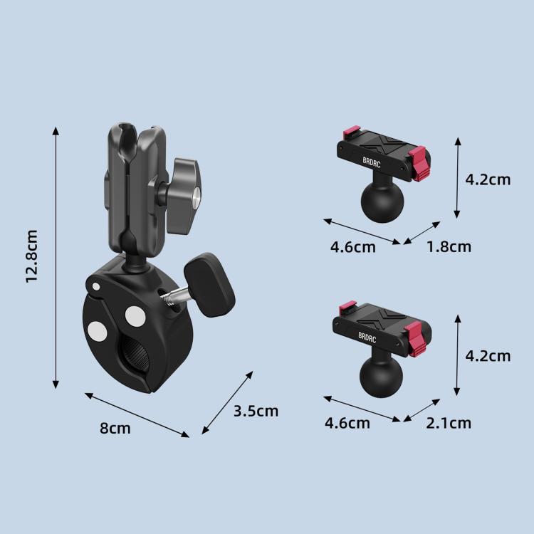 BRDRC Quick-Release Bicycle Mount, For DJI Osmo Action 6 / 4 / 5 Pro, For DJI Osmo 360 II / Nano