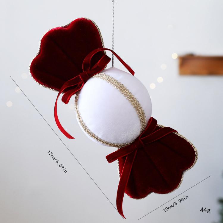 Velvet Candy Christmas Tree Ornament DIY Holiday Decor