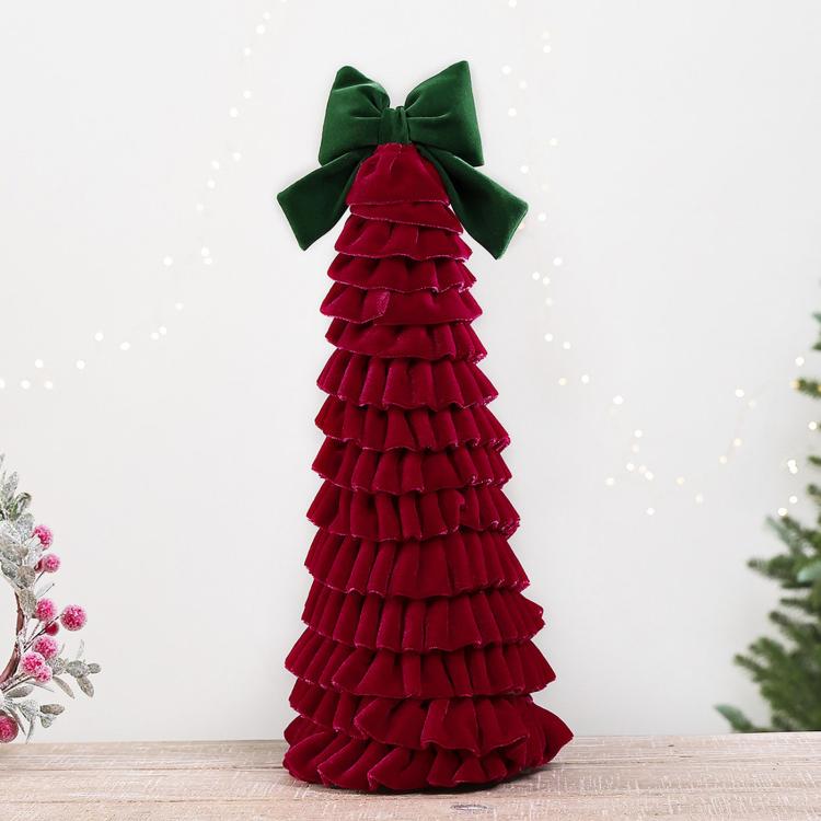 Layered Pleated Christmas Tree Ornament DIY Christmas Decor