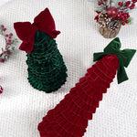 Layered Pleated Christmas Tree Ornament DIY Christmas Decor