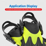 Adjustable Tension TPR Diving Fin Strap, S/M, L
