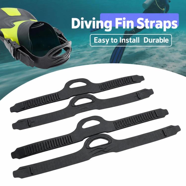 Adjustable Tension TPR Diving Fin Strap, S/M, L