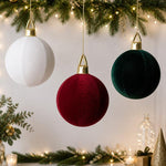 30cm Velvet Inflatable Christmas Ball Ornament DIY Christmas Decoration and Scene Prop