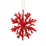 3D 4.72 Inch Glitter Snowflake Christmas Ornament Shatterproof Hanging Tree Decoration
