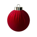 Fabric-Covered Ball Christmas Ornaments Decorations, 6cm