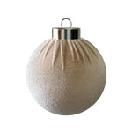 Fabric-Covered Ball Christmas Ornaments Decorations, 6cm