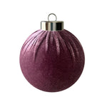 Fabric-Covered Ball Christmas Ornaments Decorations, 8cm