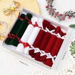 8 PCS/Pack 8.2 Inch Velvet Fabric Christmas Candy Ornaments Set Plush Candy Hanging Tree Decor